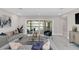 Elegant living room featuring stylish furniture and a seamless view of the pool at 2015 Summerfield Rd, Winter Park, FL 32792