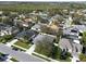 A high-angle view of a well-planned neighborhood featuring manicured lawns and a variety of house styles at 398 Lake Amberleigh Dr, Winter Garden, FL 34787