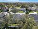 Overhead shot of a home surrounded by lush foliage, showcasing its location and landscaping details at 398 Lake Amberleigh Dr, Winter Garden, FL 34787