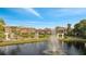 Scenic pond featuring fountains and manicured landscaping, creating a serene and inviting atmosphere for residents to enjoy at 4367 Thornbriar Ln # P204, Orlando, FL 32822