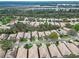 An aerial view of a residential neighborhood with well-maintained homes surrounded by lush greenery at 501 Sotheby Way, Debary, FL 32713