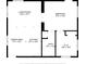 Floor plan showing layout of living room, bedroom, kitchen, dining area, and bathroom at 630 N Nashua Ave, Fort Meade, FL 33841