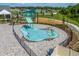 Aerial view of the splash pad with playful water features and a safe, padded surface at 7071 Painted Bunting Way, St Cloud, FL 34773