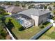 Aerial view of home with screened in pool in fenced in yard at 713 Duff Dr, Winter Garden, FL 34787