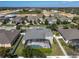 An aerial view of a home showcasing a screened pool and landscaped backyard in a residential neighborhood at 713 Duff Dr, Winter Garden, FL 34787