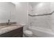 A luxurious bathroom with marble tiles and a granite vanity top at 267 Marion Oaks Golf Rd, Ocala, FL 34473