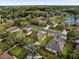 Serene aerial view of homes in a neighborhood with mature trees and a beautiful pond adding a sense of community at 281 Edisto Pl, Apopka, FL 32712