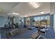 Complete gym with weight machines, treadmills, and sliding glass doors, offering a comprehensive fitness experience at 6336 Buford St # 706, Orlando, FL 32835