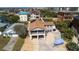 Beautiful aerial view of a coastal home with a welcoming front porch and private parking at 113 Avalon Dr, Ormond Beach, FL 32176