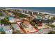 Aerial view of a lovely coastal neighborhood with houses and amenities, very close to the beach at 113 Avalon Dr, Ormond Beach, FL 32176