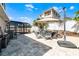 Backyard patio with outdoor seating and partial shade at 113 Avalon Dr, Ormond Beach, FL 32176