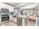 Modern kitchen featuring stainless appliances, quartz countertops, and subway tile backsplash at 1140 W Seminole Trl, Bartow, FL 33830