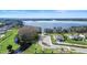 Stunning aerial view of a lakeside community with private beach access and ample parking at 4210 Sunset Preserve Blvd, Orlando, FL 32820