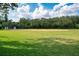 Open baseball field with green grass surrounded by trees, featuring a clear blue sky at 843 Julliard Ct, Orlando, FL 32828