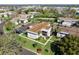 Aerial view of the complex showcasing its landscaping, parking, and pond at 112 Windtree Ln # 203, Winter Garden, FL 34787