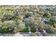 Aerial view of the property showcasing expansive lot with pool, mature trees and well-defined boundary lines at 2614 W Ponkan Rd, Apopka, FL 32712