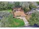 Aerial view of a home with a gazebo, lush backyard, and well-maintained landscaping at 2643 Nova Dr, Apopka, FL 32703