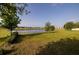 Picturesque view of a lush green landscape with a tranquil lake and distant houses, offering natural beauty at 3332 Logan Berry Dr, Mount Dora, FL 32757