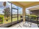 Screened patio featuring an outdoor seating area with beautiful views of the expansive backyard at 3640 Solana Cir # A, Clermont, FL 34711