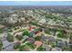 Sweeping aerial image of a housing development highlighting its architectural diversity, landscaped yards, and convenient street layout at 460 Quail Hill Dr, Debary, FL 32713