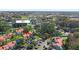 Aerial view of a residential area featuring a community pool, landscaping, and convenient parking at 4713 Capri Pl # 190, Orlando, FL 32811