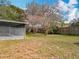 A fenced-in backyard showing a peaceful outdoor space with trees enhancing the privacy of the property at 10238 Summit Square Dr, Leesburg, FL 34788