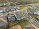 Aerial view of a residential community with sidewalks and numerous single-Gathering homes at 19307 Banfield Pl, Orlando, FL 32827