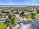 Aerial view of a boat launch in a lakeside community, with lush landscaping and blue skies at 5205 Saint Regis Pl, Belle Isle, FL 32812