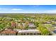 Wide aerial view of the property surrounded by mature trees and landscaping, with distant skyline at 6007 Scotchwood Gln # 37, Orlando, FL 32822