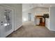 View of the kitchen with stainless steel appliances and dining area at 15525 Seymour Ln, Groveland, FL 34736
