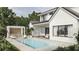 Inviting pool and patio area perfect for outdoor relaxation with an outdoor kitchen and lounge seating at 1702 Arbor Park Dr, Winter Park, FL 32789