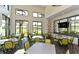 Bright and spacious community room, decorated with stylish tables and chairs for residents at 17667 Saw Palmetto, Clermont, FL 34714