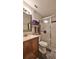 Well-maintained bathroom featuring vanity, toilet, and shower at 209 Georgetowne Blvd, Daytona Beach, FL 32119