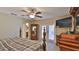 Inviting main bedroom featuring private access to the backyard at 209 Georgetowne Blvd, Daytona Beach, FL 32119