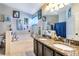 Charming primary bathroom features granite countertops and decor with a mermaid theme at 442 Jessamine Dr, Davenport, FL 33837