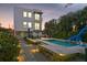Stunning home featuring a private pool, lush landscaping, and modern architecture at 6480 S Atlantic Ave, New Smyrna Beach, FL 32169