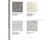 Selection of interior finishes, including carpet, tile, cabinets, and countertop samples for the home at 7363 Capstone Dr, Groveland, FL 34736