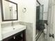 Modern bathroom with tile flooring, vessel sink and tiled shower at 7536 Fenwick Cove Ln, Orlando, FL 32819