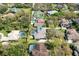 Wide angle view of an idyllic neighborhood featuring homes with backyard pools and lush landscaping at 8661 Crestgate Cir, Orlando, FL 32819
