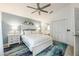 Bright main bedroom with a plush bed, stylish nightstands, and ample closet space for a comfortable living experience at 127 Thorne Meadow Pass, Davenport, FL 33897