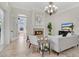 Comfortable living room with fireplace and neutral decor at 12848 Jacob Grace Ct, Windermere, FL 34786