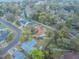 An aerial perspective shows a house with a large, fenced backyard and surrounding community at 1730 Country Terrace Ln, Apopka, FL 32703
