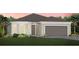 Charming single-story home with neutral paint, a two-car garage, and well-maintained landscaping at 2703 Serenity Meadow Dr, Kissimmee, FL 34744