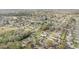 Sprawling aerial view of a vibrant suburban neighborhood featuring a mix of homes and lush greenery at 322 Dagama Ct, Kissimmee, FL 34758