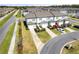 Aerial view of townhomes with manicured lawns and well-maintained landscaping at 3270 Water Sprite St, Orlando, FL 32808