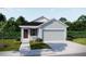 Charming single-story home with a two-car garage and well-maintained lawn at 3856 Bluethread Way, Poinciana, FL 34759