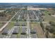 Expansive aerial perspective of a new construction community of modern townhomes, featuring manicured landscaping at 421 Sedgewick Dr, Davenport, FL 33837