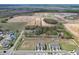 An aerial view of a new townhome development with construction in the background, offering modern living and future growth at 421 Sedgewick Dr, Davenport, FL 33837