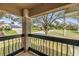 Enjoy the neighborhood views from this homes cozy upstairs balcony at 524 Quail View Ct, Debary, FL 32713