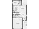 Layout of the first floor, including the garage, kitchen, great room, and half bath at 7367 Capstone Dr, Groveland, FL 34736